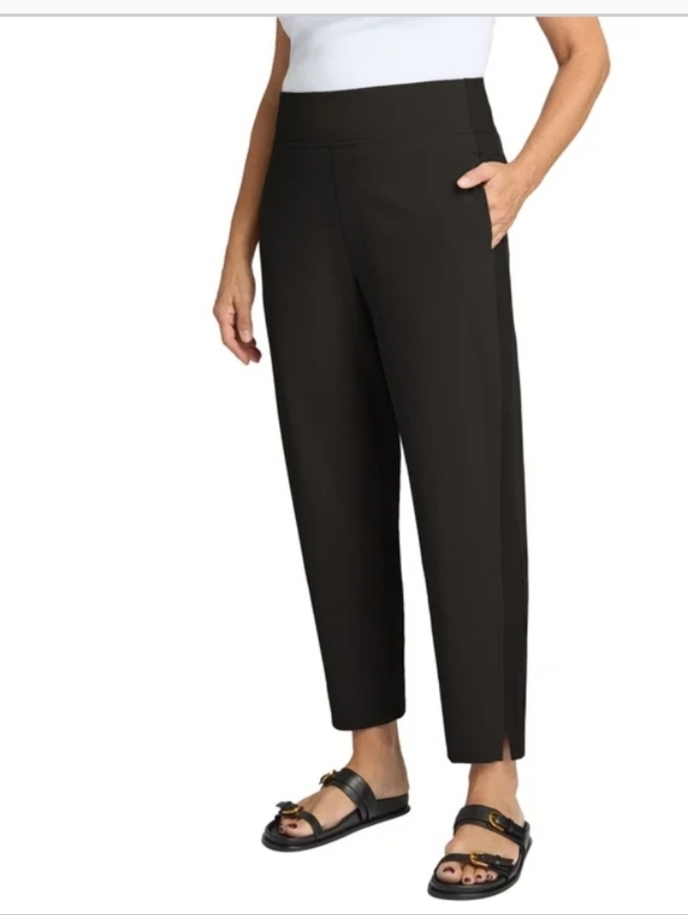 Kirkland Signature Women's Black Ankle Tapered Pull-On Pants